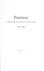 Postwar : a history of Europe since 1945  Cover Image